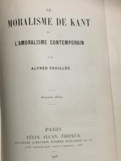 Le moralisme de Kant - Alfred Fouillee