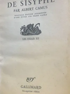 Le mythe de Sisiphe (Mitul lui Sisif- carte veche in franceza)- Albert Camus