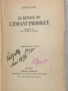 Le retour de l enfant prodigue - Andre Gide - din biblioteca lui Geo Dumitrescu