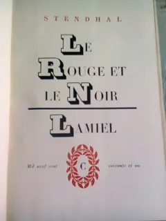 LE ROUGE ET LE NOIR - STENDHAL  (CARTE IN LIMBA FRANCEZA)