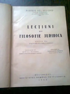 LECTIUNI DE FILOSOFIE JURIDICA - GEORGIO DEL VECCHIO