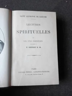 LECTURES SPIRITUEELLES - SAINT ALPHONSE DE LIGUORI  (CARTE IN LIMBA FRANCEZA)
