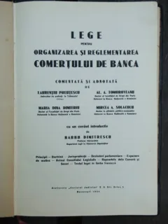 LEGE PENTRU ORGANIZAREA SI REGLEMENTAREA COMERTULUI