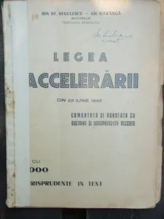LEGEA ACCELERARII - ION. ST. NEGULESCU