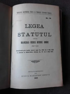 LEGEA SI STATUTUL PENTRU ORGANIZAREA BISERICII ORTODOXE ROMANE