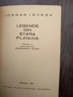 Legende din Stara Planina - Iovkov Iordan