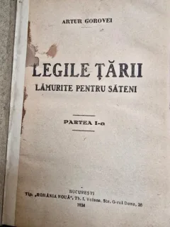Legile tarii lamurite pentru sateni - Artur Gorovei partea I