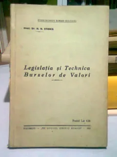 LEGISLATIA SI TEHNICA BURSELOR DE VALORI - N.N. STOIKA