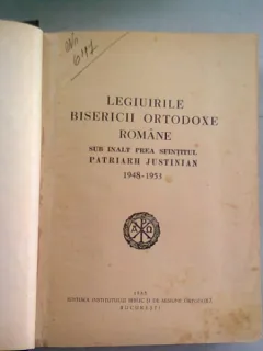 Legiuirile bisericii ortodoxe romane sub Inalt Prea Sfintitul Patriarh Justinian 1948-1953