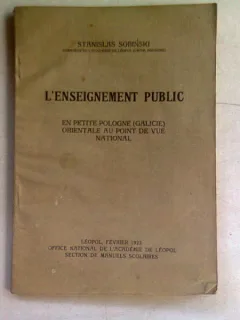 L'ENSEIGNEMENT PUBLIC - STANISLAS SOBINSKI