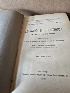 LEONARD SI GHERTRUDA - HEINRICH PESTALOZZI   PARTE I SI II