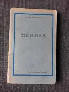 LES CENT CHEFS-D'OEUVRE ETRANGERS, HERDER  (CARTE IN LIMBA FRANCEZA(