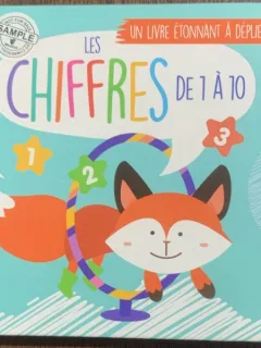Les chiffres de 1 a 10 (Cifrele de la 1 la 10 - carte in limba francez)