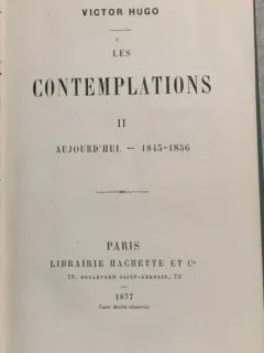 Les contemplations 1845-1856 - Victor Hugo - vol. II