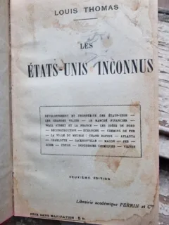 Les Etats Unis Inconnus - Louis Thomas deuxieme edition