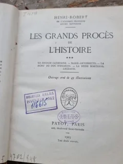 Les grands proces de lhistoire - Henri Robert  tome 3