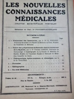 Les Nouvelles Connaissances Medicales Premiere Annee Nr. 2 Octobre 1924
