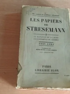 LES PAPIERS DE STRESEMANN-VOL1,2,3- HENRI BLOCH-PAUL ROQUES