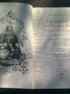 LES PAPIERS POSTHUMES DU PICKWICK-CLUB - CHARLES DICKENS   (CARTE IN LIMBA FRANCEZA)
