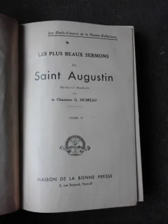 LES PLUS BEAUX SERMONS DE SAINT AUGUSTIN VOL.II  (CARTE IN LIMBA FRANCEZA)
