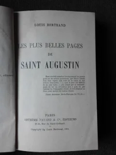 LES PLUS BELLES PAGES DE SAINT AUGUSTIN - LOUIS BERTRAND