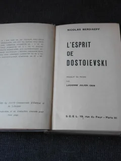 L'ESPRIT DE DOSTOIEVSKI - NICOLAS BERDIAEFF  (CARTE IN LIMBA FRANCEZA)
