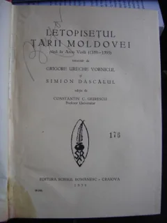 LETOPISETUL TARII MOLDOVEI PANA LA ARON VODA (1359-1595) - SIMION DASCALU