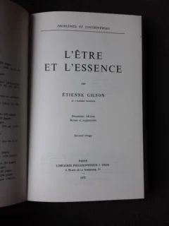 L'ETRE ET L'ESSENCE - ETIENNE GILSON  (CARTE IN LIMBA FRANCEZA)