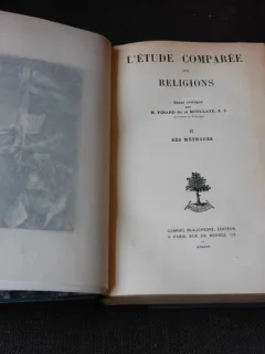 L'ETUDE COMPAREE DES RELIGIONS - H. PINARD DE LA BOULLAYE  VOL.II  (CARTE IN LIMBA FRANCEZA)