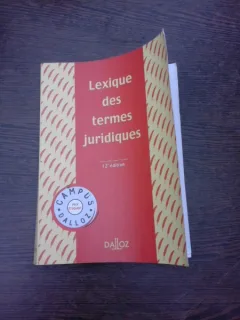 Lexique des termes juridiques (carte in limba franceza)