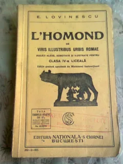 L'HOMOND DE VIRIS ILLUSTRIBUS URBIS ROMAE. CLASA A IV-A LICEALA - E. LOVINESCU