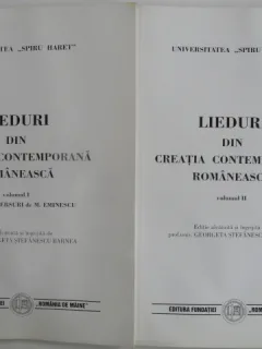 LIEDURI DIN CREATIA CONTEMPORANA  ROMANEASCA - GEORGETA STEFANESCU BARNEA VOL1+VOL 2