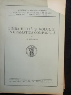 LIMBA HITITA SI ROLUL EI IN GRAMATICA COMPARATA