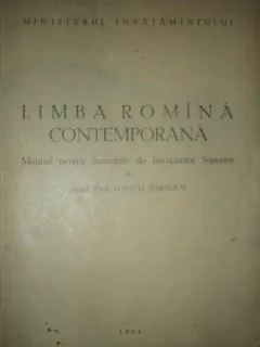 Limba Romana Contemporana. Manual - Iorgu Iordan