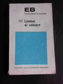 Limbaj si valoare - Henri Wald   (cu dedicatie pentru Constantin Caranfil)