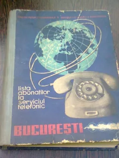 LISTA ABONATILOR LA SERVICIUL TELEFONIC, BUCURESTI 1966