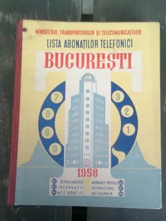 LISTA ABONATILOR TELEFONICI BUCURESTI 1958