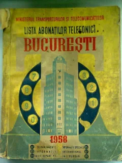 LISTA ABONATILOR TELEFONICI BUCURESTI 1958
