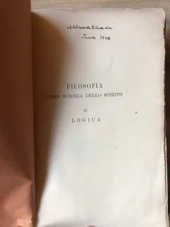LOGICA COME SCIENZA DEL CONCETTO PURO-BENEDETTO CROCE ,CU SEMNATURA MIRCEA ELIADE
