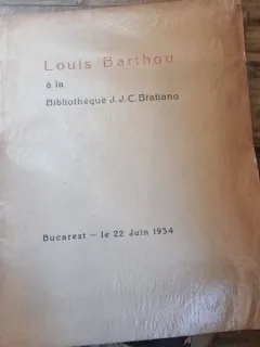 Louis Barthou a la Bibliotheque J. J. C. Bratiano le 22 Juin 1934