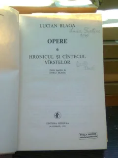 Lucian Blaga - Opere, vol. 8/Hronicul si cantecul varstelor