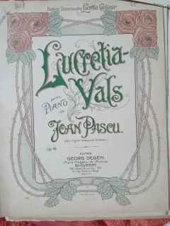 Lucretia, vals pentru pian - Ioan Pascu  partitura
