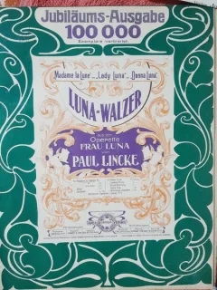 Luna - Walzwer din opereta Frau Luna - Paul Lincke  partitura pentru pian