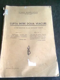 LUPTA INTRE DOUA VEACURI - MIHAIL MANOILESCU