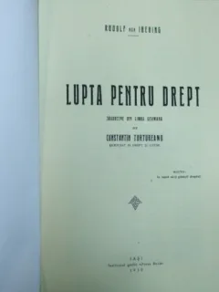 LUPTA PENTRU DREPT - RUDOLF VON IHERING