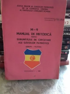 M-9 MANUAL DE METODICA PENTRU SUBUNITATILE DE CERCETARE ALE GARZILOR PATRIOTICE