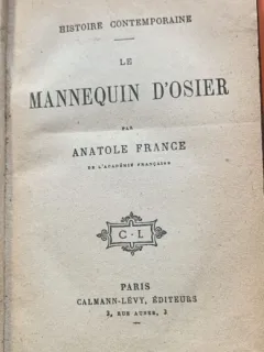 Mannequin D Osier - Anatole France