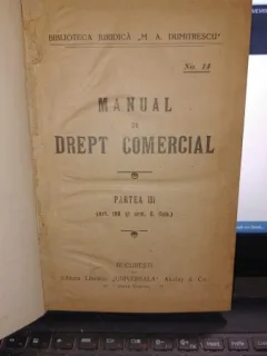 Manual de drept comercial , partea III - Dumitrescu