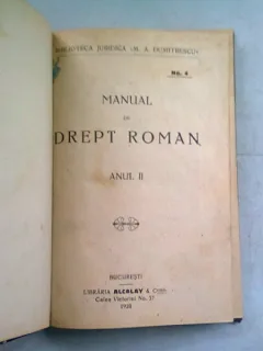 MANUAL DE DREPT ROMAN ANUL II