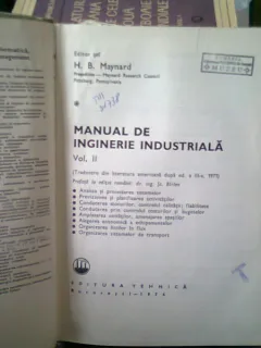 MANUAL DE INGINERIE INDUSTRIALA - H.B. MAYNARD  VOL.2